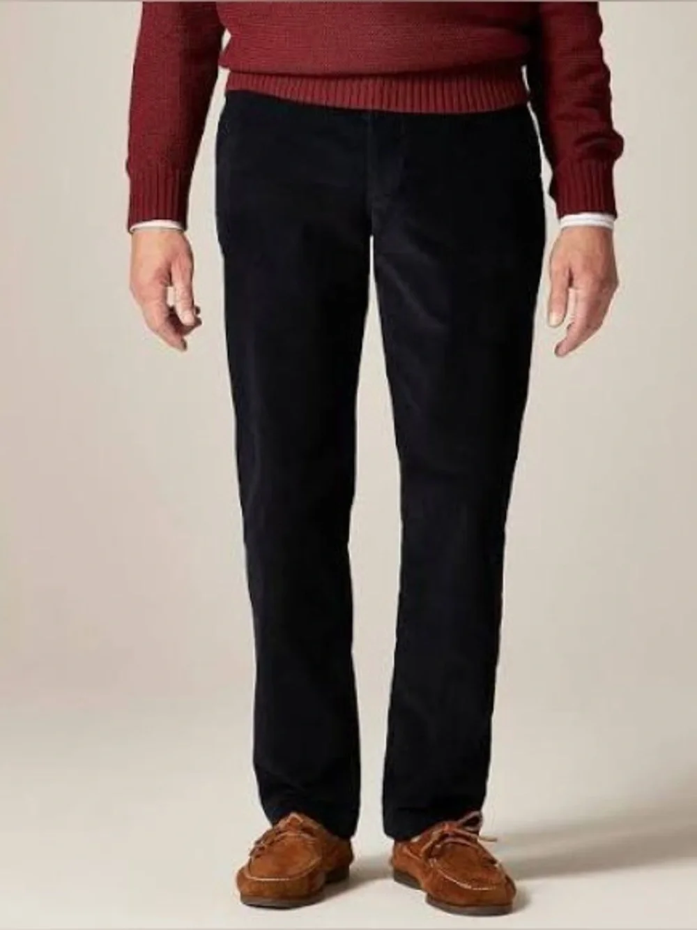 J. CREW Broken-in Straight pant in stretch corduroy Midnight Navy W29 L32 CM717